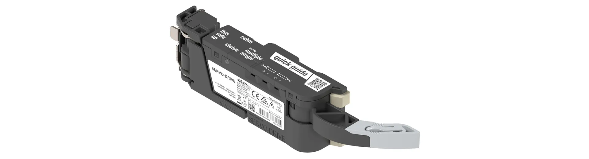 Blum SERVO-DRIVE-Antriebseinheit, elektrischer Motor zum Öffnen eines Auszugs auf Antippen