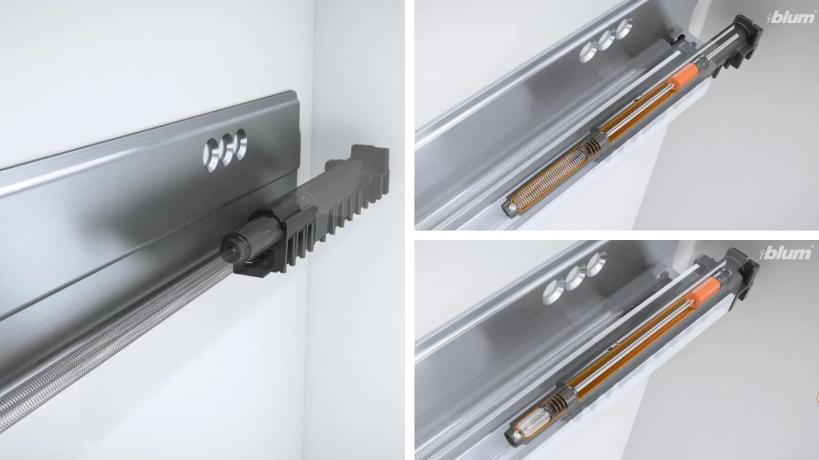 Blum BLUMOTION-Dämpfung im Detail für sanftes und leises Schließen
