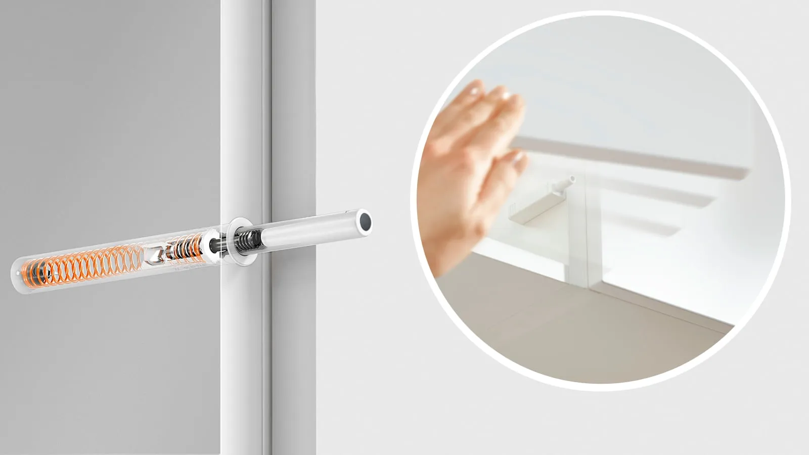 Push-to-open: Schublade öffnet sich durch leichtes Antippen der Front