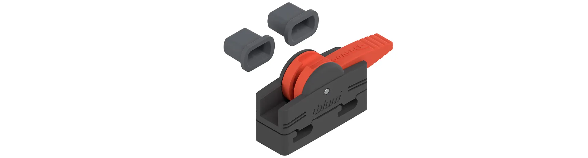 Blum SERVO-DRIVE-Verbindungsknoten, verteilt 24 V vom Verteilerkabel auf die Antriebseinheiten