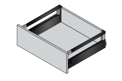 antaro Schublade + Reling Terraschwarz