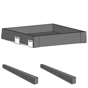 Blum Merivobox Innenlade M mit Distanzleiste NL 350 | KB 800 außen/764 innen | seidenweiß