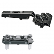Blum Scharnier gedämpft inkl. Platte, Küche 110 Grad, 71B3590 177H3100E schwarz 