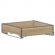 Holzschublade Typ B, Höhe 132 mm inkl. Führung NL 350 | KB 400 außen/364 innen | Buche hell massiv