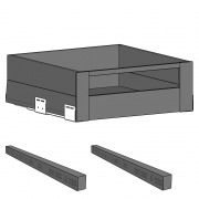 Blum Innenlade Höhe E Boxcap mit Distanzleiste NL 550 | KB 800 außen/564 innen | oriongrau
