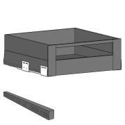 Blum Innenlade Höhe E Boxcap mit Distanzleiste NL 500 | KB 400 außen/364 innen | oriongrau