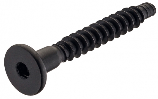 Zylinderkopf mit Innensechskant schwarz, Schaft Ø 7 x L 50 mm Schraube Confirmat SW4 schw. 7 x 50 mm