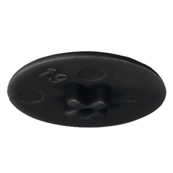 Abdeckkappe schwarz für Holzdicke 12 / 13 / 15 mm Kunststoffkappe Minifix 15 PZ schwarz
