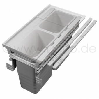 Abfalleimer Set hängend, KB 300 mm / NL 500 mm / 16er Korpusseiten 2 x 8 L - H 310 mm - 300 / 500 16er