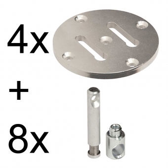 XS Tischbeinverbinder Set Ankerplatten + Bolzen Ø 90 mm Set XS Tischverb. 90 mm