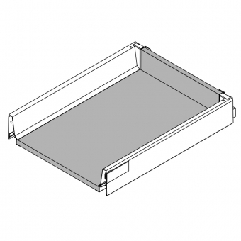 Boden + Rückwand grau, für antaro / Merivobox Sets Nennlänge (NL) 270 mm | Breite 500-600 mm