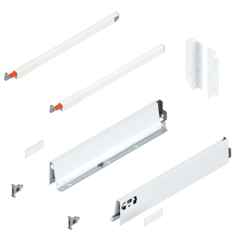 antaro Frontauszug Reling C Bausatz NL 550 mm, seidenweiß TBX antaro Set Rel. C - 550 / 196 mm, SW