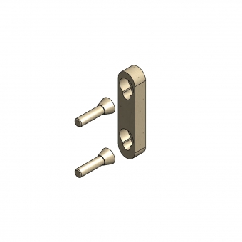 Holzverbindung für Betten Set A, für geringe Belastung Konusverb. 2er-Set A reduz. / 108 x 24 x 16 mm