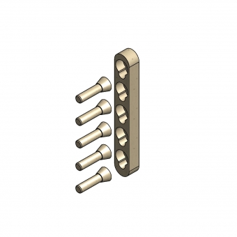 Holzverbindung für Betten Set C, für starke Belastung Konusverb. 5er-Set C / 172 x 24 x 16 mm