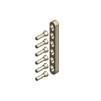 Holzverbindung für Betten Set D, für starke Belastung Konusverb. 6er-Set D / 204 x 24 x 16 mm