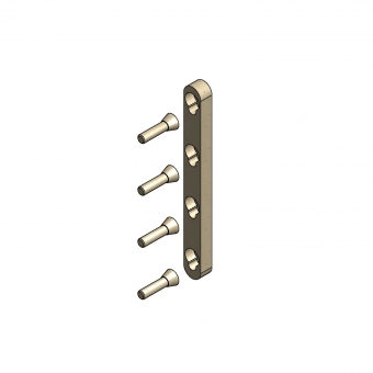 Holzverbindung für Betten Set E, für geringe Belastung Konusverb. 4er-Set E reduz. / 236 x 24 x 16 mm