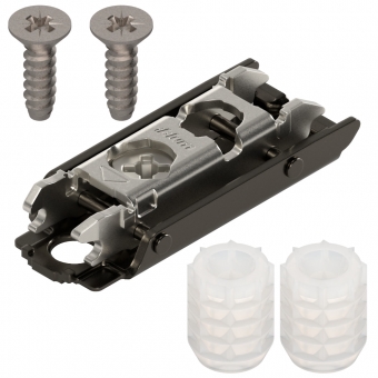 Exzenter-Montageplatte 177H3100 Distanz 0 mm - H 8,5 mm - onyxschwarz