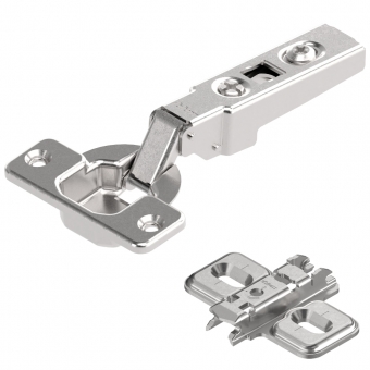 Blum Scharnier 71M2550, 100 Grad Eckanschlag, Ersatz für70.255 / 90.255 71M2550 + Kreuzplatte 173L6100: alte Platte 8,5 mm hoch, Befestigung 37 mm