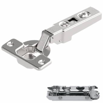 Blum Scharnier 71M2550 mit Montageplatte, 100 Grad Eckanschlag, Ersatz für70.255 / 90.255 