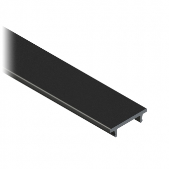 CADRO Diffusionsprofil / Kabelabdeckung Kst.-Profil 14x3,7x1750 mm, schwarz matt zur Kabelabdeckung