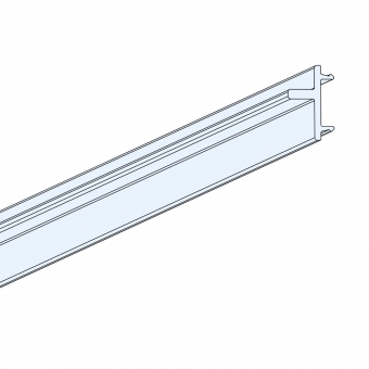 CADRO Diffusionsprofil mit Steg für Glasböden Kst.-Bodenprofil 14x8,7x1750 mm, transluzent für LED-Band