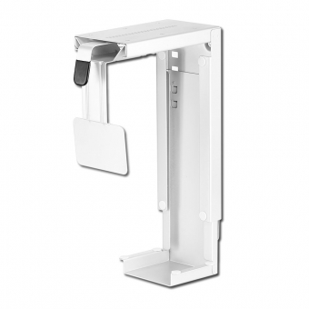 PC-Halterung höhen- / breitenverstellbar, weiß CPU-Halter w., H 307-532 mm / B 78-220 mm