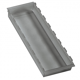 cuisio-Einzelschale 150er, graphit-transluzent 150er cuisio Schale graphit, B 153 / L 473 mm