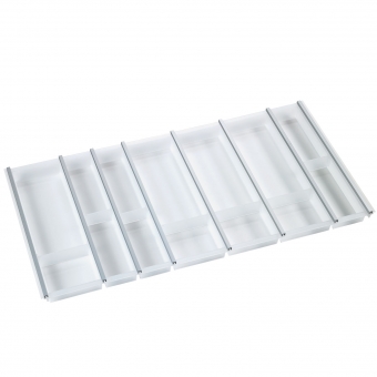 Besteckeinsatz cuisio für Schubladen-Innenbreite 895-920 mm, weiß cuisio - weiß für 1000 mm Schrankbreite