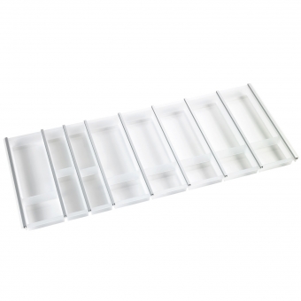 Besteckeinsatz cuisio für Schubladen-Innenbreite 1095-1120 mm, weiß cuisio - weiß für 1200 mm Schrankbreite
