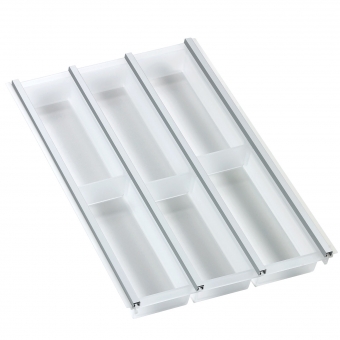 Besteckeinsatz cuisio für Schubladen-Innenbreite 295-320 mm, weiß cuisio - weiß für 400 mm Schrankbreite