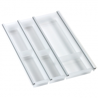 Besteckeinsatz cuisio für Schubladen-Innenbreite 345-370 mm, weiß cuisio - weiß für 450 mm Schrankbreite