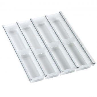 Besteckeinsatz cuisio für Schubladen-Innenbreite 395-420 mm, weiß cuisio - weiß für 500 mm Schrankbreite