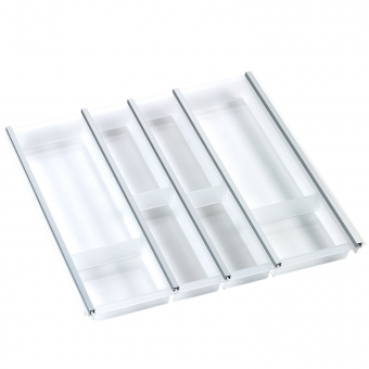 Besteckeinsatz cuisio für Schubladen-Innenbreite 495-520 mm, weiß cuisio - weiß für 600 mm Schrankbreite