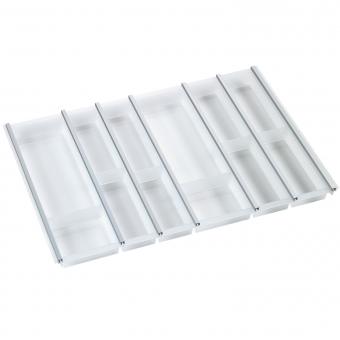 Besteckeinsatz cuisio für Schubladen-Innenbreite 695-720 mm, weiß cuisio - weiß für 800 mm Schrankbreite