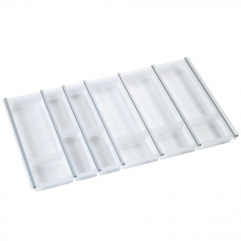 Besteckeinsatz cuisio für Schubladen-Innenbreite 795-820 mm, weiß cuisio - weiß für 900 mm Schrankbreite
