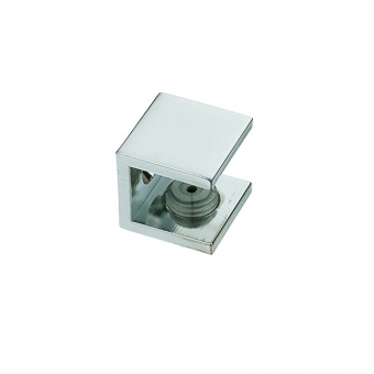 Klemmträger für Glasböden 8-10 mm Glasstärke verchromt poliert Glasbodenträger H 15 / 8-10 mm chrom pol.