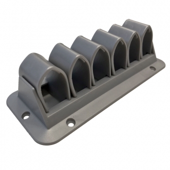 Kabelklemme Exit H 30 mm für 7 x 4 Kabel grau Kabel-Klemme grau L 155 mm