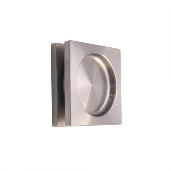 Glastür Muschelgriffe, Edelstahl matt, 80 x 80 mm oder 60 x 60 mm 