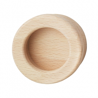 Muschelgriff Buche natur, Ø 60 mm 