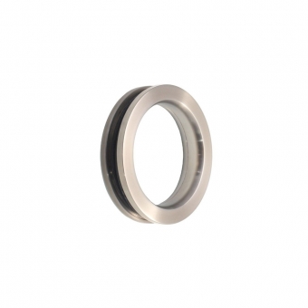 Glastür Muschelgriff, Edelstahl matt, Ø 80 mm Glasstärke 10 mm, Höhe 4,5 mm