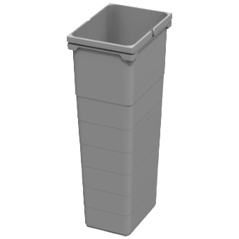 Abfallbehälter 32 Liter, H 560 mm hellgrau 