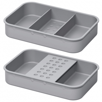 Schale ein2top für Abfalleimer 4,2 / 5,5 / 8 Liter hellgrau 
