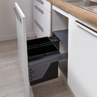 Pullboy Soft Comfort für KB 450 mm inkl. Deckelauszugsystem Wesco PB Soft Comf. 2 - mit Einzug + Dämpfung 45er, 22 L