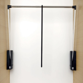Garderobenlift Tragkraft 10 kg - B 600-1000 mm 600-1000 mm | schwarz/chrom