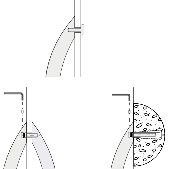 Befestigungs-Kits für Stossgriffe mit Ø 30 mm 