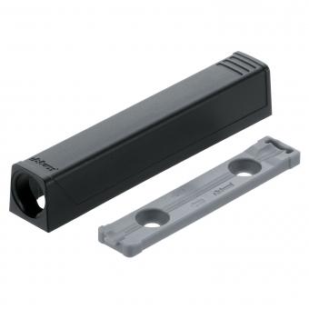 TIP-ON 956A1201 Adapterplatte gerade 20/32 mm, carbonschwarz Adapterpl. Tip On Tür lang - CS