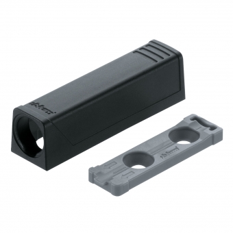 TIP-ON 956.1201 Adapterplatte gerade 20/17 mm, schwarz Adapterpl. Tip On Tür kurz - TS