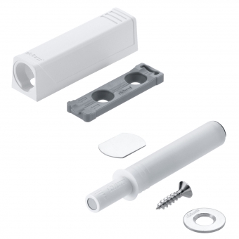 TIP-ON 956.1004 Set für Tür kurz + Platte, weiß Tip On Tür kurz 10x50 + Adapterpl. 20/17, SW