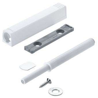 TIP-ON 956A1004 Set für Tür lang + Platte, weiß Tip On f. Tür lang + Adapterplatte, Farbe weiß