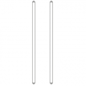 Befestigungsschienen Paar, Aluminium Befestigungsschiene grau